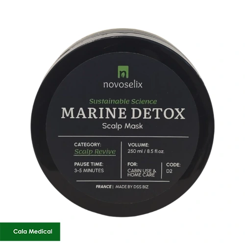 ماسک سم زدای پودری جلبک دریایی نووسلیکس (D2) MARINE DETOX Scalp Mask