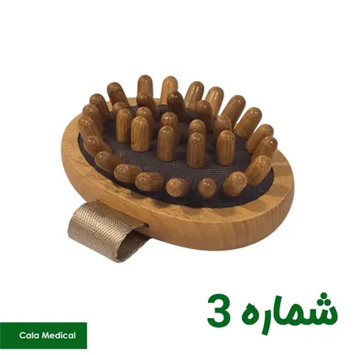 شانه ماساژ چوبی اسکالپ