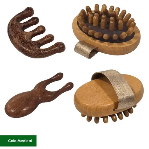 شانه ماساژ چوبی اسکالپ